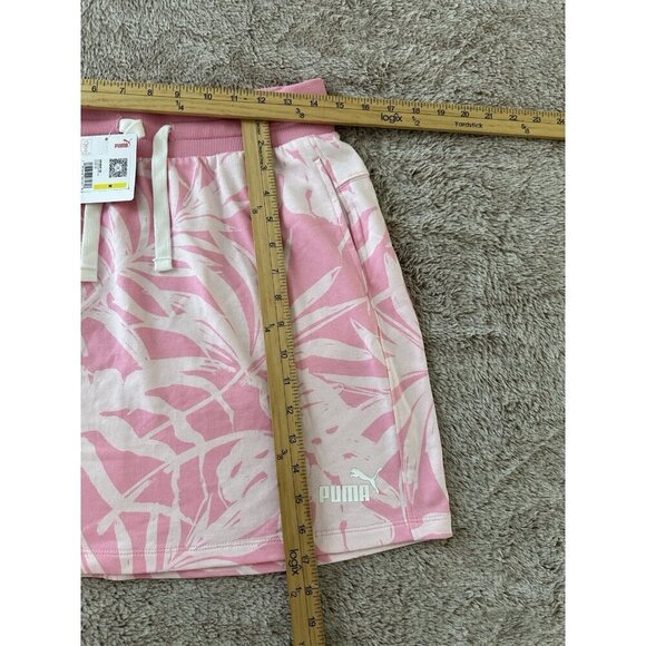 Puma Palm Resort Drawstring-Waist Skirt Women's S Pink Lilac-aop Elastic Waist - Picture 9 of 16
